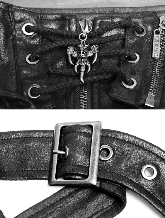 Harnais à capuche en cuir végan