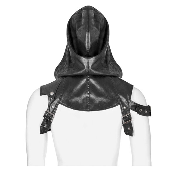 Harnais à capuche en cuir végan