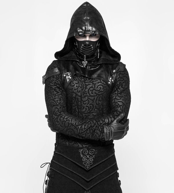 Harnais à capuche en cuir végan