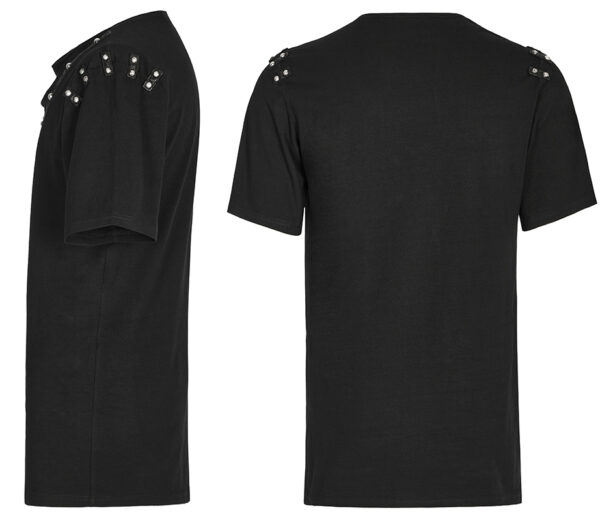 T-Shirt à bandes cloutées