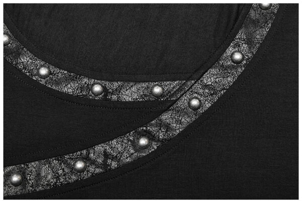 T-Shirt à bandes cloutées