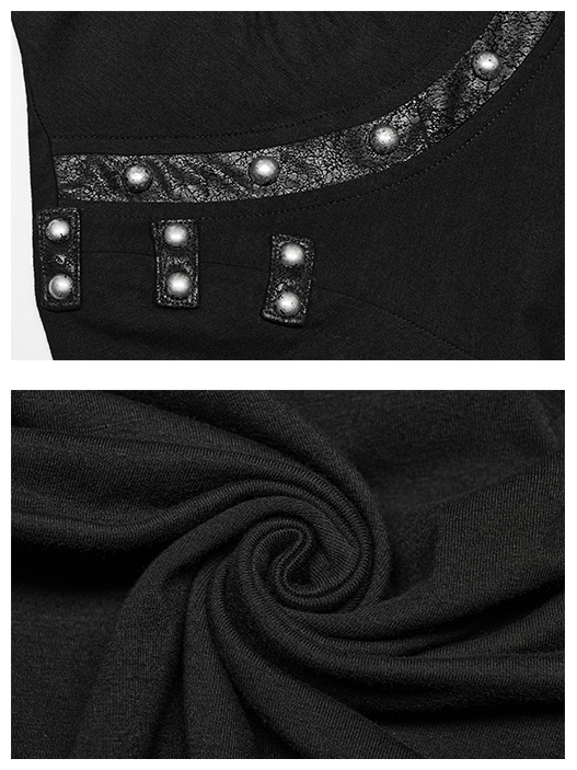 T-Shirt à bandes cloutées