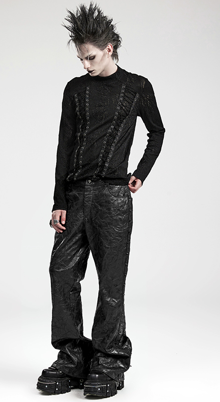 Haut jacquard à laçages