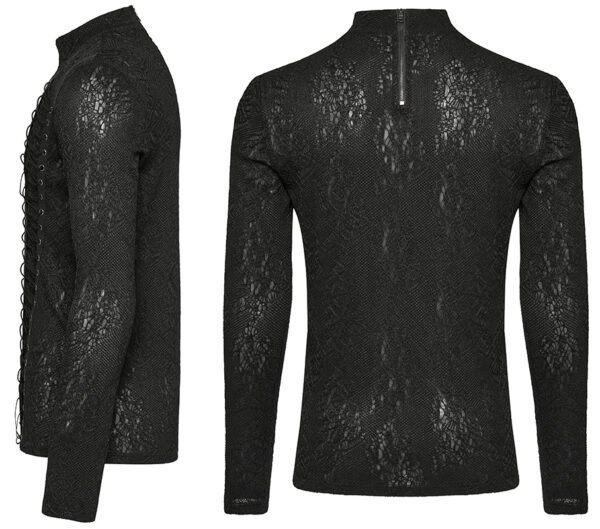 Haut jacquard à laçages