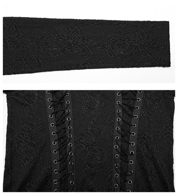 Haut jacquard à laçages