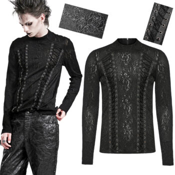 Haut jacquard à laçages