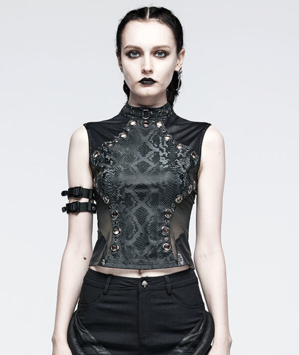 Débardeur serpent à gros oeillets