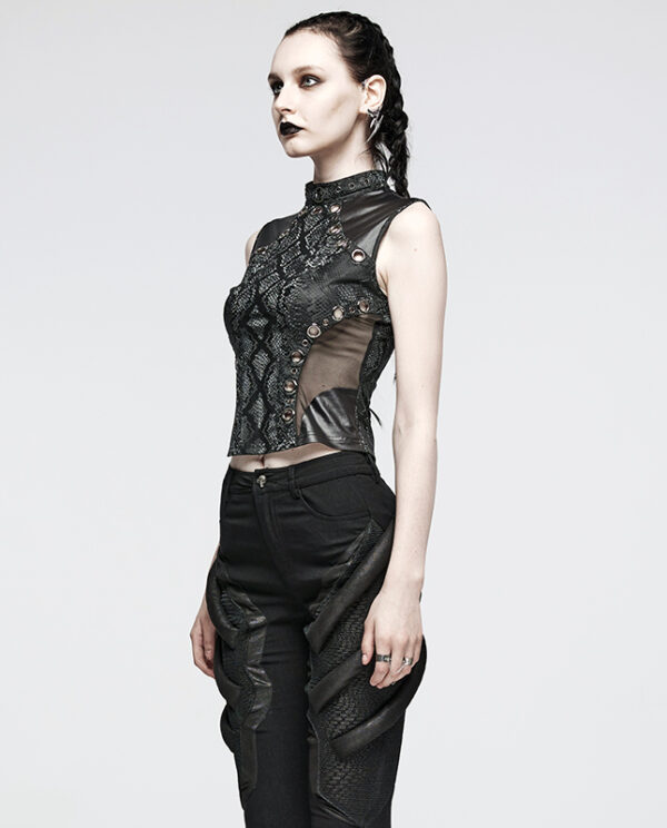 Débardeur serpent à gros oeillets