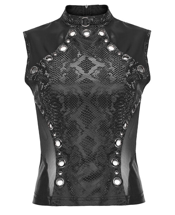 Débardeur serpent à gros oeillets