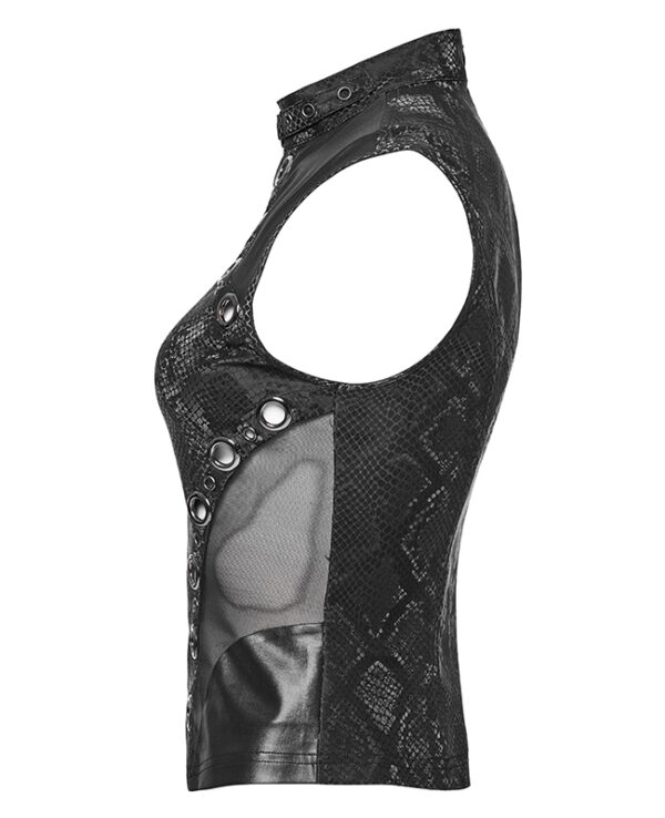 Débardeur serpent à gros oeillets