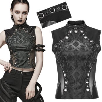 Débardeur serpent à gros oeillets