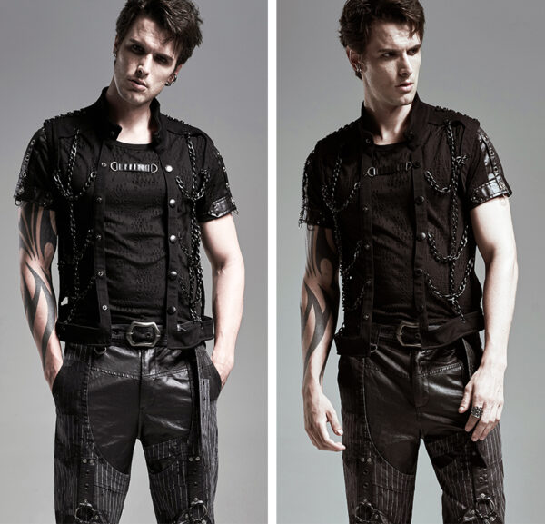 Gilet à grosses chaînes croisées