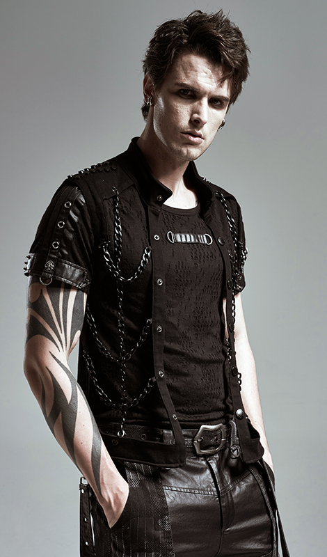 Gilet à grosses chaînes croisées