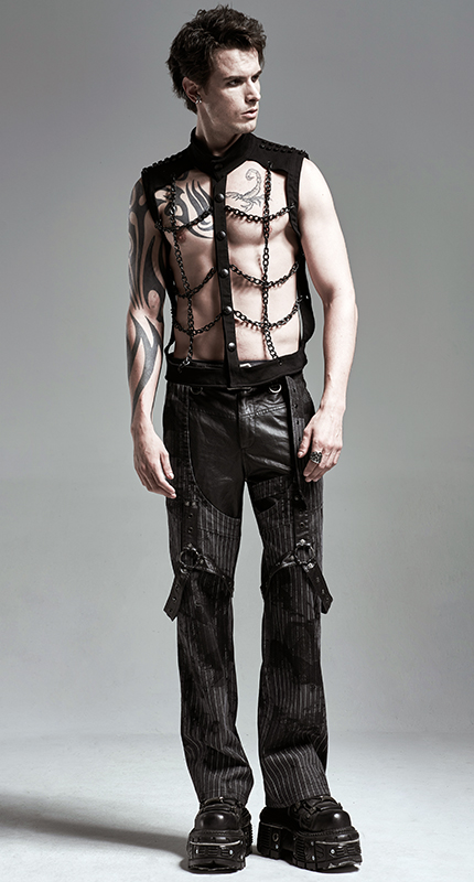 Gilet à grosses chaînes croisées