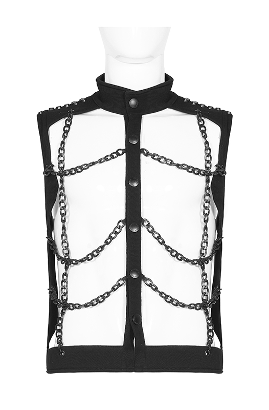 Gilet à grosses chaînes croisées