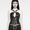 Top corset en faux cuir
