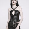 Top corset en faux cuir