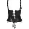 Top corset en faux cuir