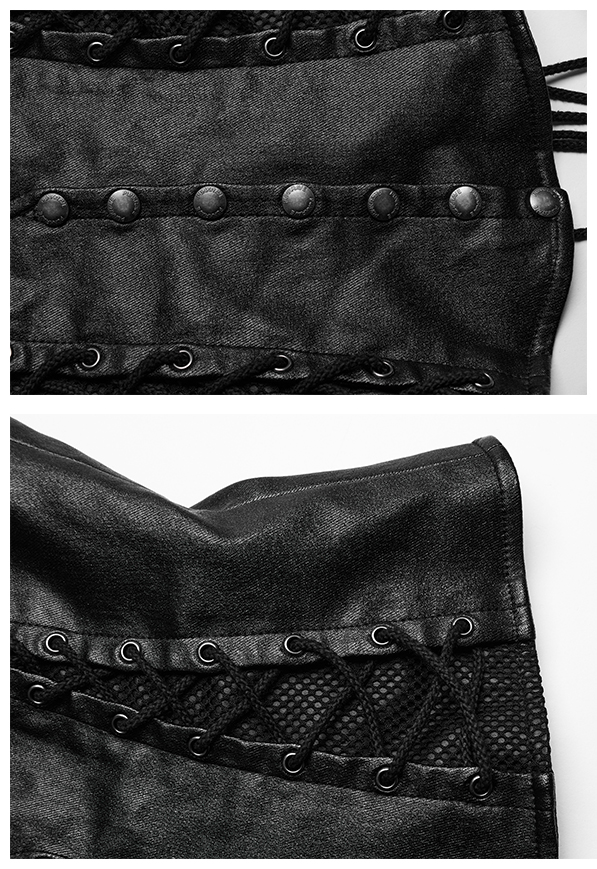 Top corset en faux cuir