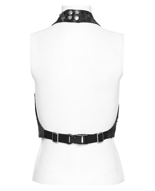 Top dos nu lacé à effet déchiré Gris