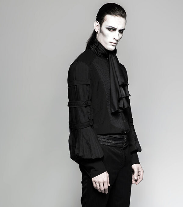 Chemise manches télégraphe à lavallière Chemise manches télégraphe à lavallière