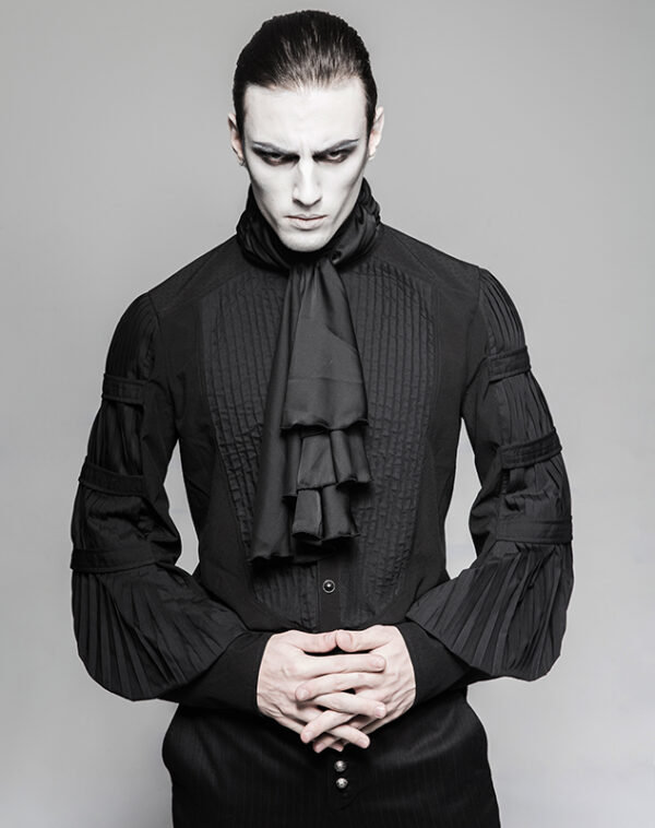 Chemise manches télégraphe à lavallière Chemise manches télégraphe à lavallière