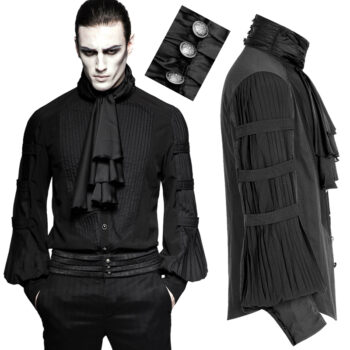 Chemise manches télégraphe à lavallière