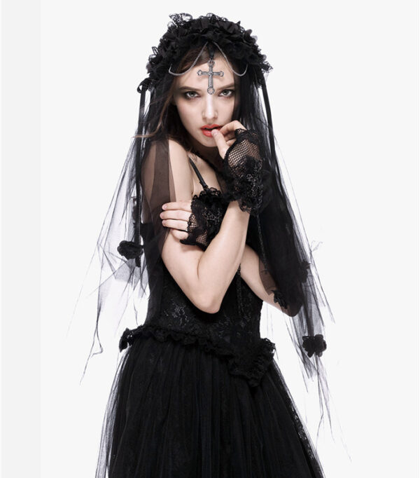 Voile de mariée à chaîne et croix