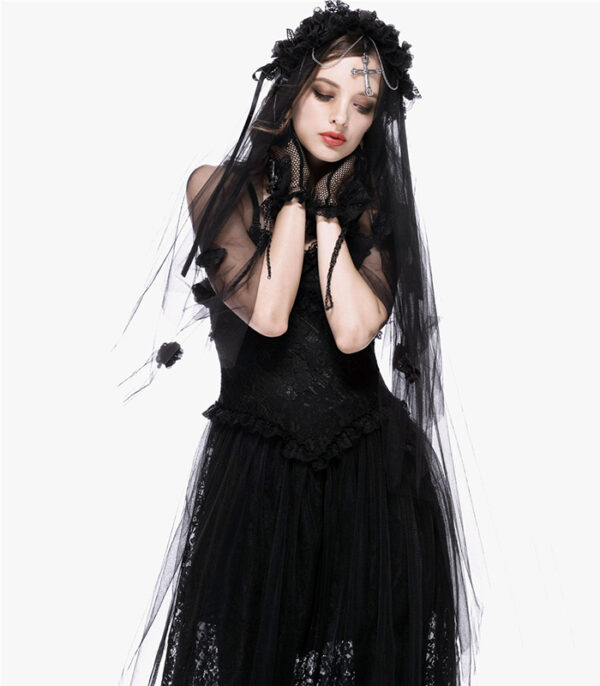 Voile de mariée à chaîne et croix