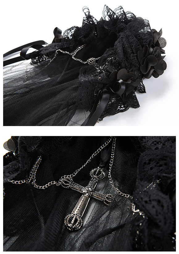 Voile de mariée à chaîne et croix