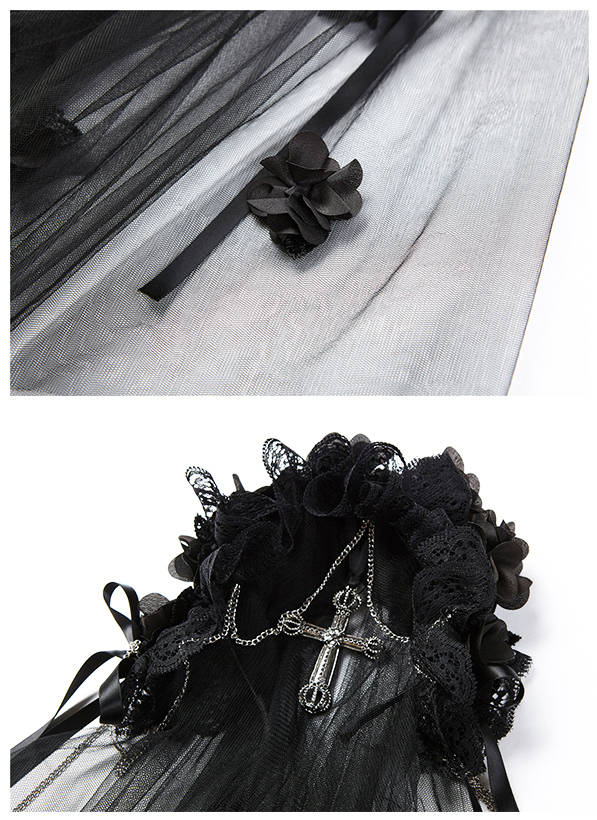 Voile de mariée à chaîne et croix