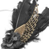 Diadème halo à plumes Ange Noir