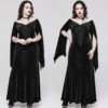 Robe de mariée sirène en velours noir à broderie