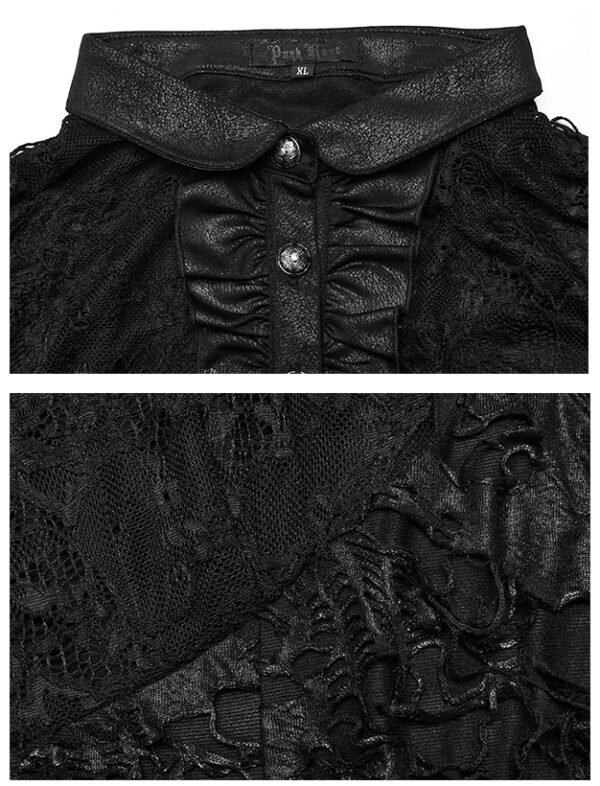 Robe de mariée destroy à dentelle et jabot