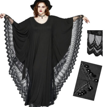 Robe chauve-souris à dentelle