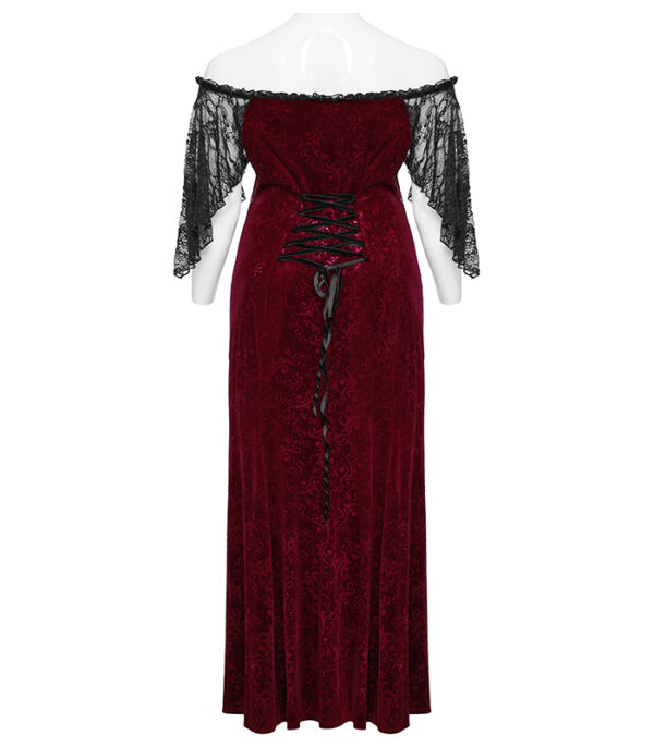 Robe de mariée sirène en velours jacquard rouge