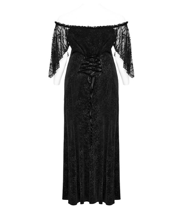 Robe de mariée sirène en velours jacquard noir