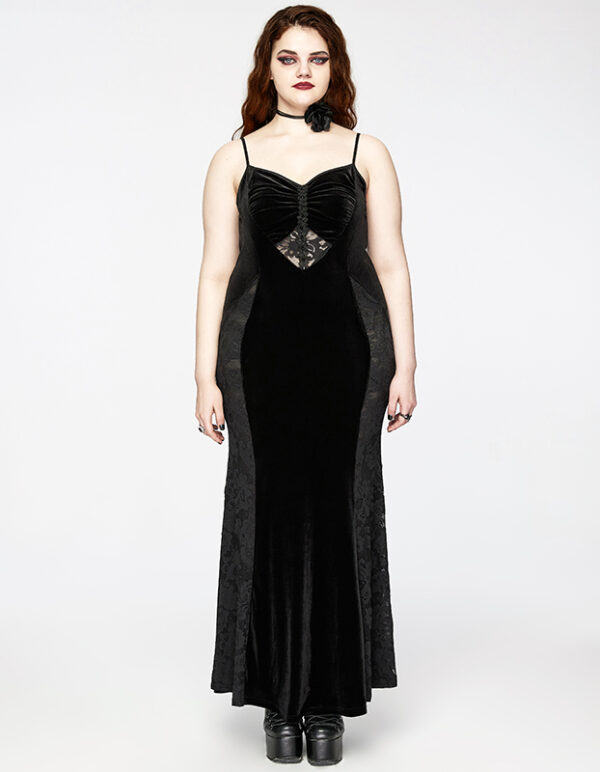 Robe sirène en velours et dentelle Robe sirène en velours et dentelle