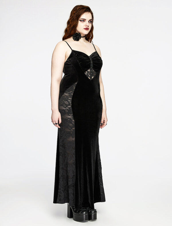 Robe sirène en velours et dentelle Robe sirène en velours et dentelle