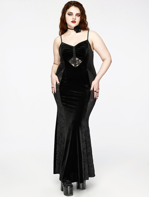 Robe sirène en velours et dentelle Robe sirène en velours et dentelle