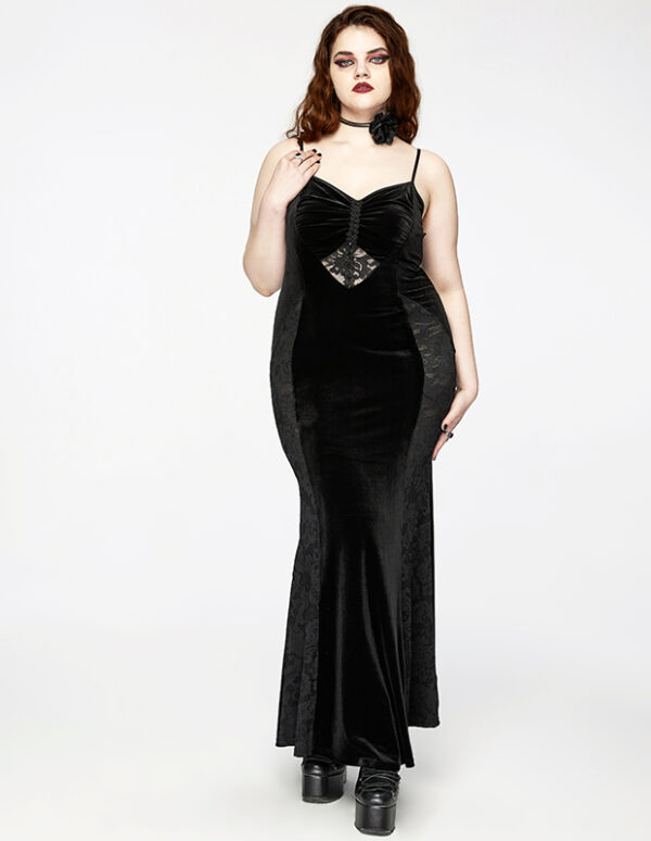 Robe sirène en velours et dentelle Robe sirène en velours et dentelle