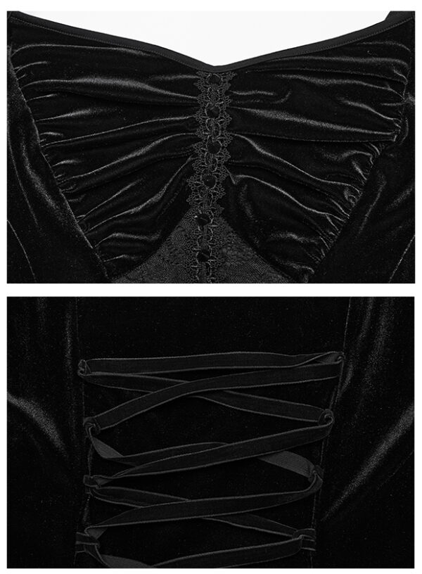 Robe sirène en velours et dentelle Robe sirène en velours et dentelle