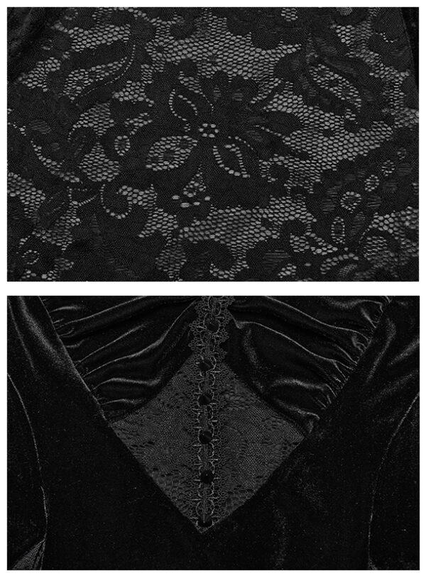 Robe sirène en velours et dentelle Robe sirène en velours et dentelle