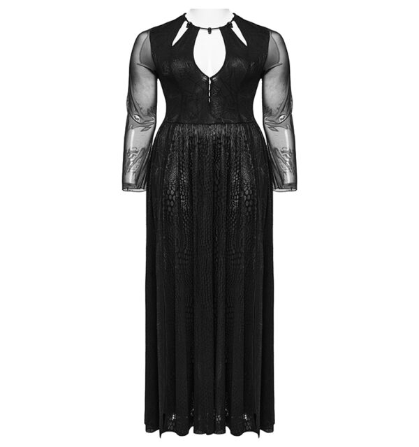 Robe longue à dentelle toile d’araignée et crânes Robe longue à dentelle toile d’araignée et crânes