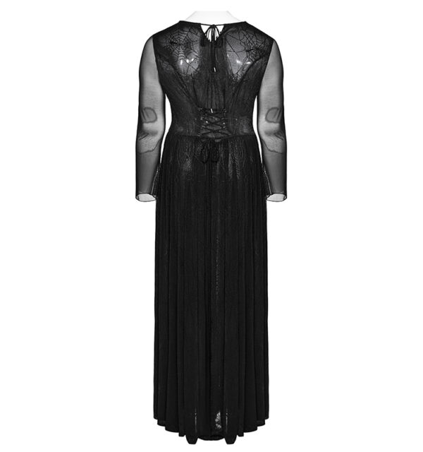 Robe longue à dentelle toile d’araignée et crânes Robe longue à dentelle toile d’araignée et crânes