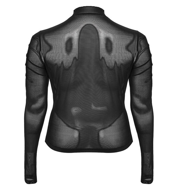 Haut en voilage brodé à fronces