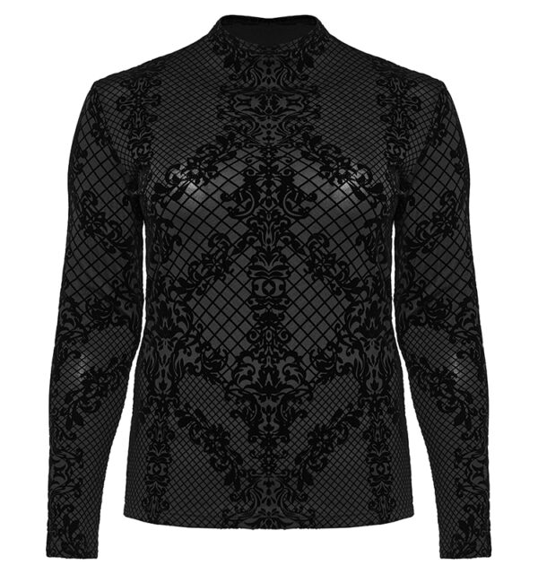 Haut à motif dentelle en velours