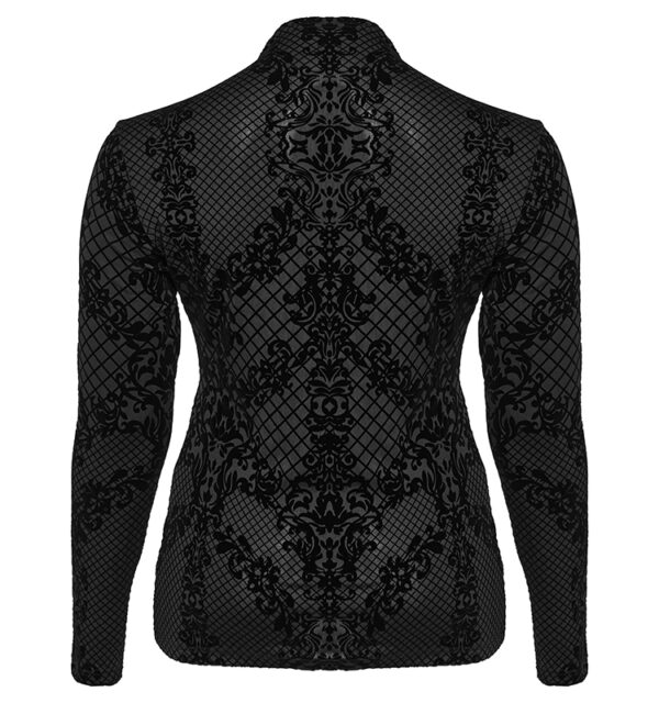 Haut à motif dentelle en velours