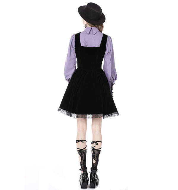 Robe évasée à bretelles en velours Robe évasée à bretelles en velours