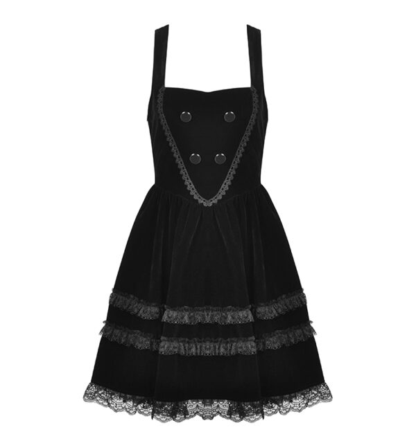 Robe évasée à bretelles en velours Robe évasée à bretelles en velours